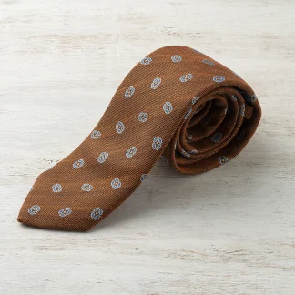 小紋柄オレンジネクタイ