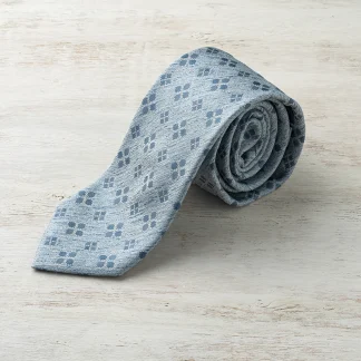 小紋柄ライトブルーネクタイ