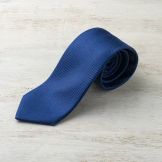 マイクロドット柄ブルーネクタイ