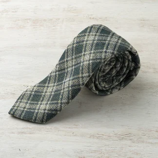 チェック柄グリーンネクタイ