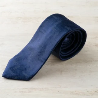 ネクタイ(ネイビー/織柄)